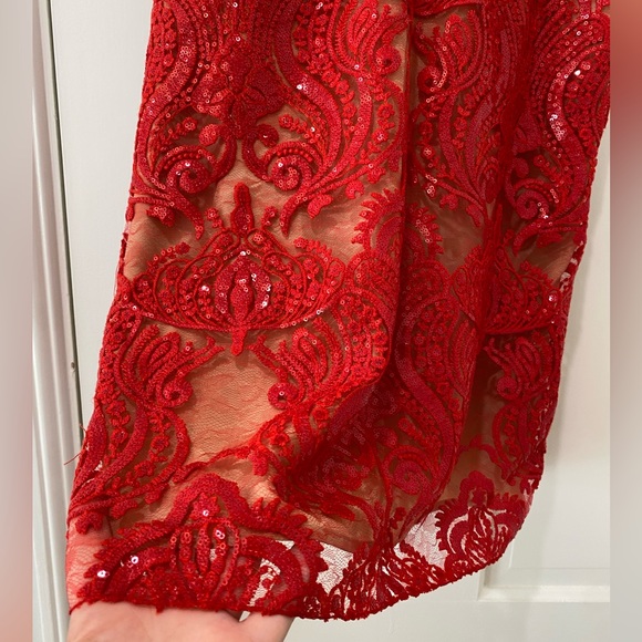 Free People Red Sequin Night Shimmers Mini Dress - Picture 15 of 17